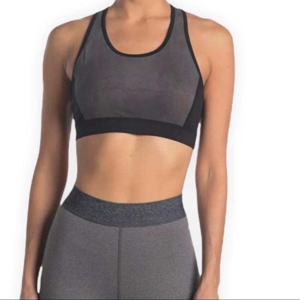 SPLENDID Faux Suede Racerback Sports Bra Size Large NWOT Gym Yoga Workout